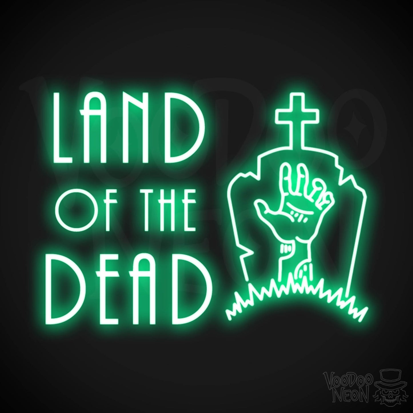 Land Of The Dead Neon Sign - Wall Art - Color Green