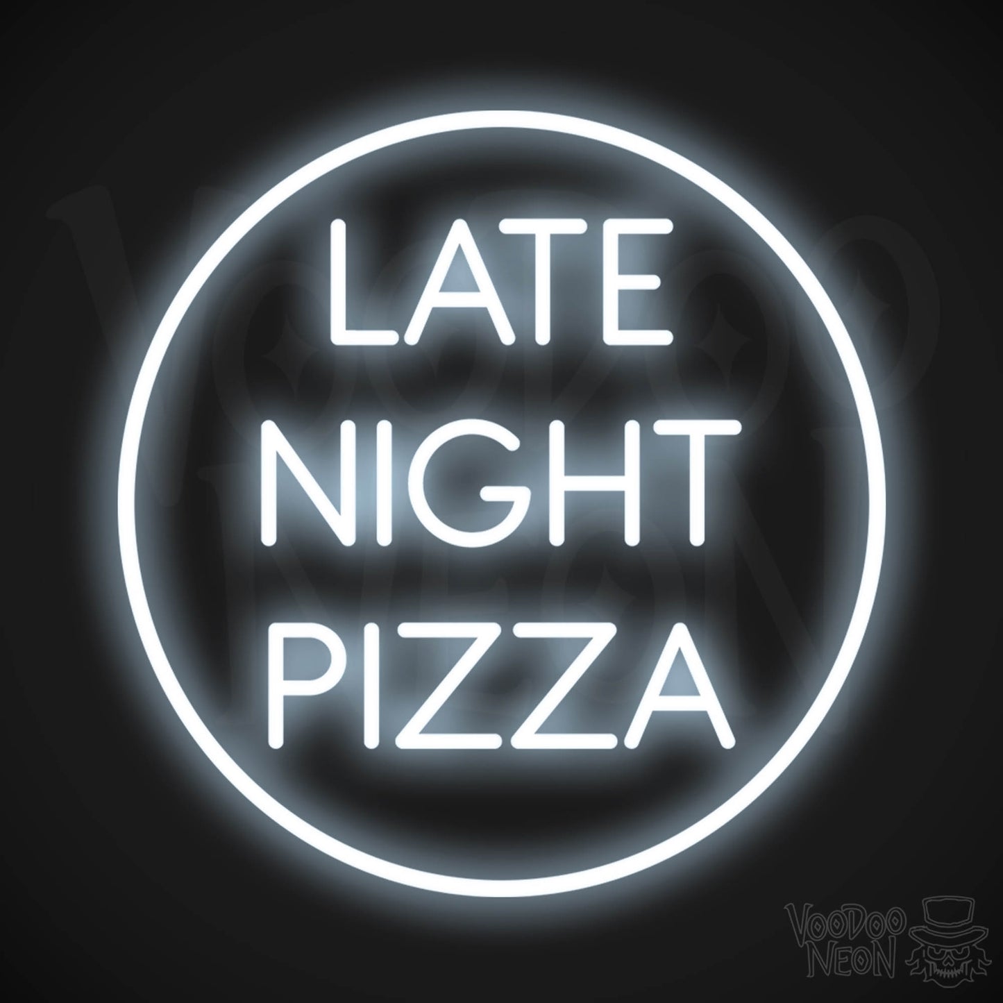 Late Night Pizza LED Neon - Cool White