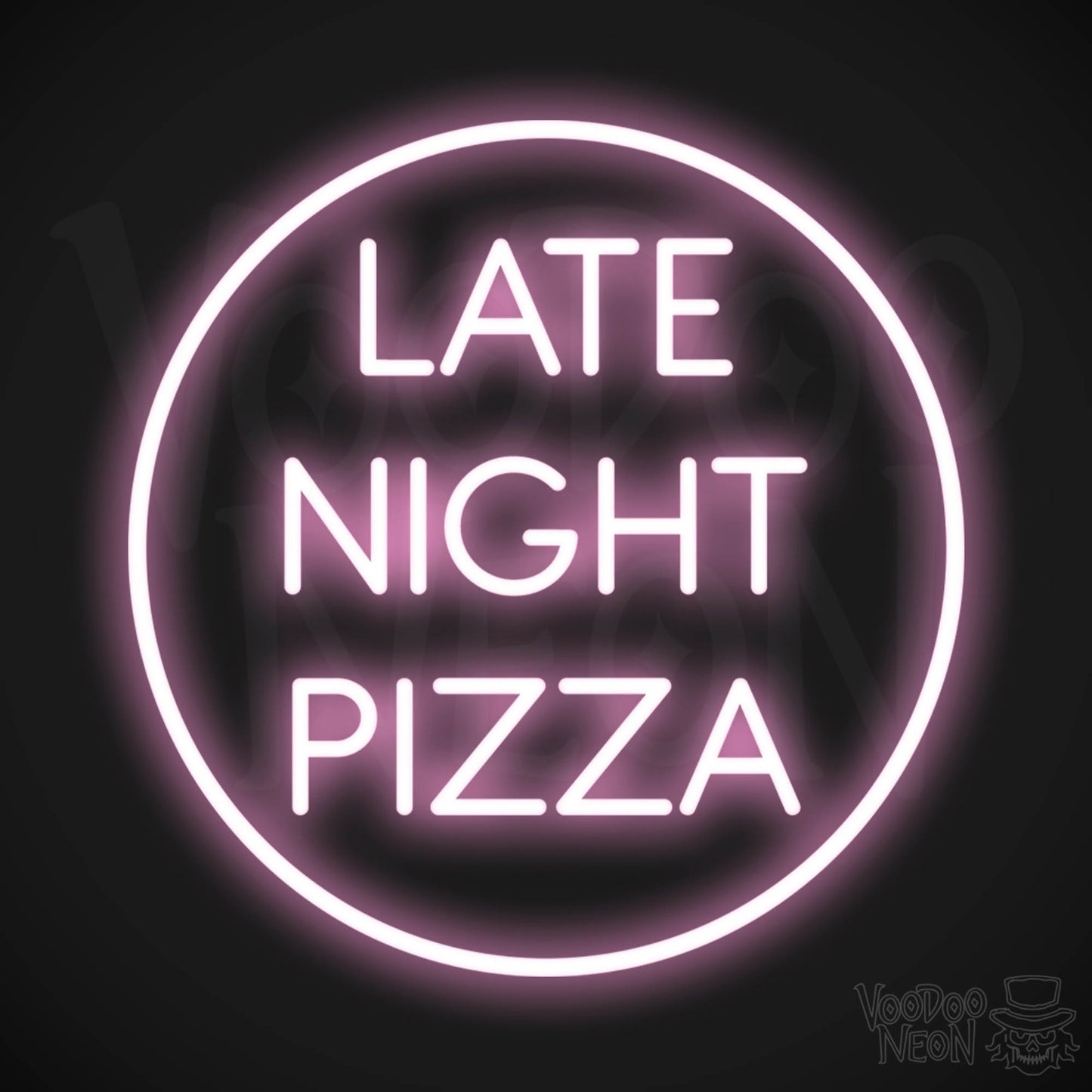 Late Night Pizza LED Neon - Light Pink