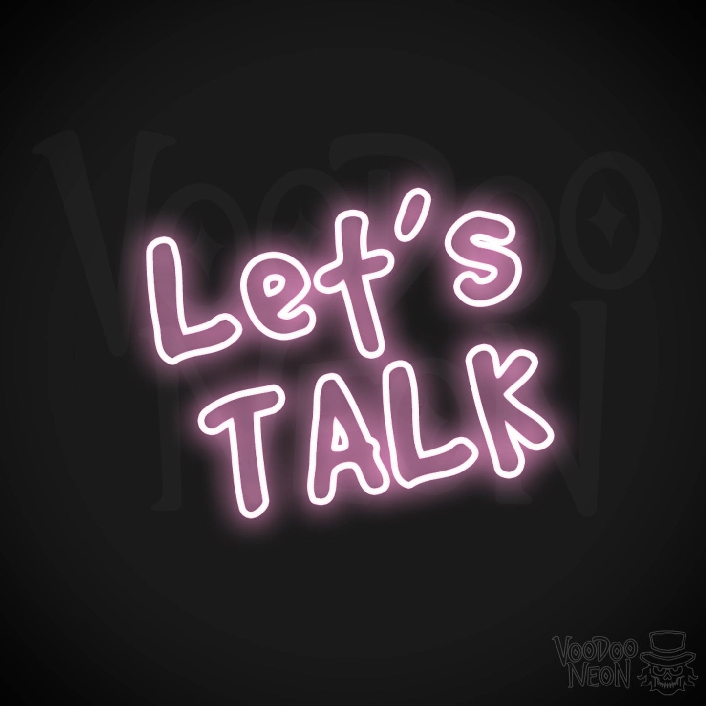 Lets Talk Neon Sign - Lets Talk Sign - Neon Wall Art - Color Light Pink