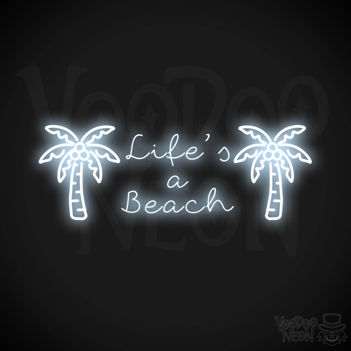 Lifes A Beach Neon Sign - Neon Lifes A Beach Sign - Color Cool White