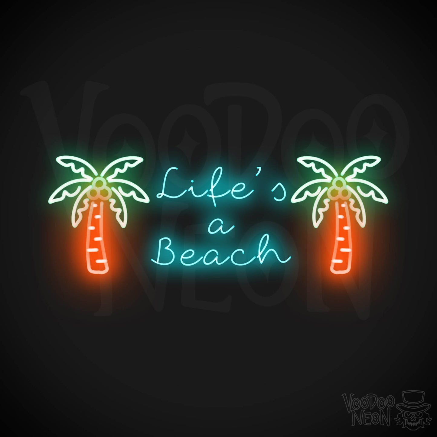 Lifes A Beach Neon Sign - Neon Lifes A Beach Sign - Color Multi-Color