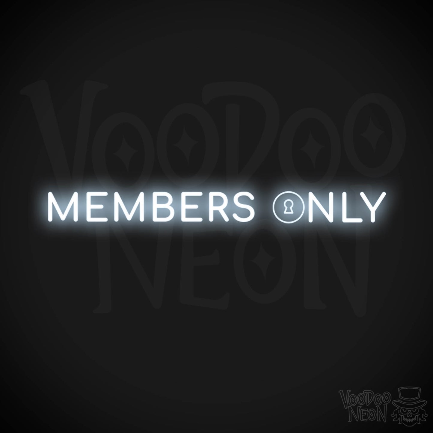 Members Only Neon Sign - Neon Members Only Sign - Color Cool White