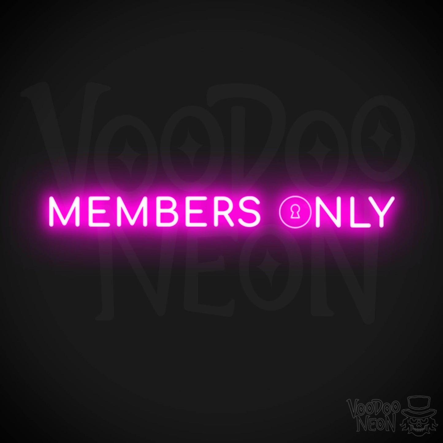 Members Only Neon Sign - Neon Members Only Sign - Color Pink