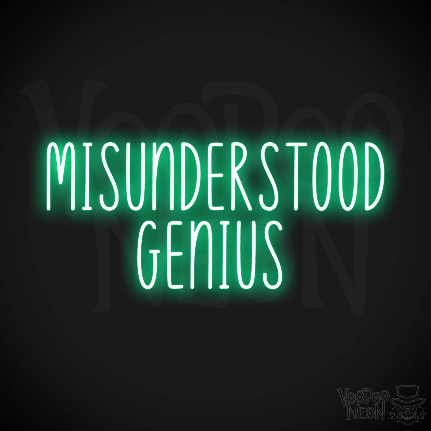 Misunderstood Genius LED Neon - Green