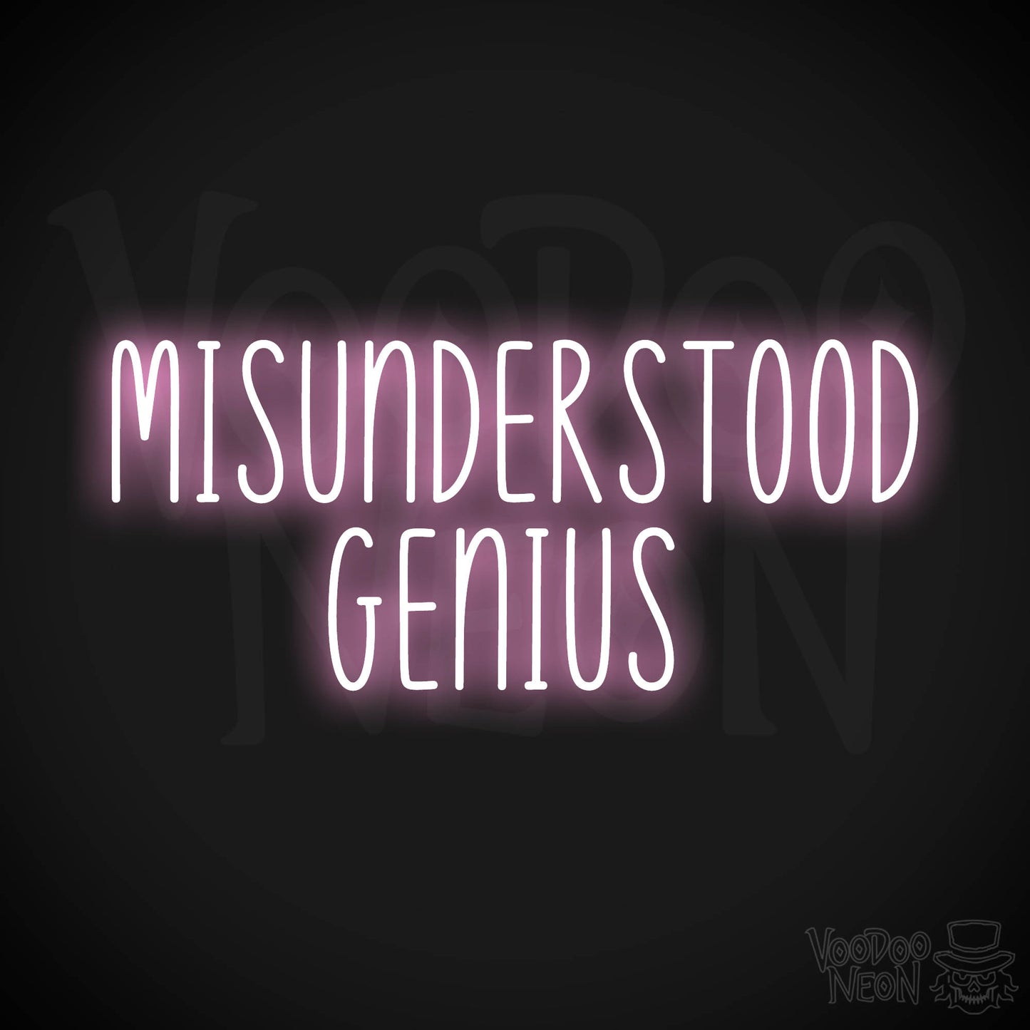 Misunderstood Genius LED Neon - Light Pink