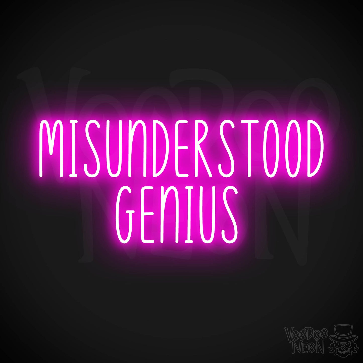 Misunderstood Genius LED Neon - Pink