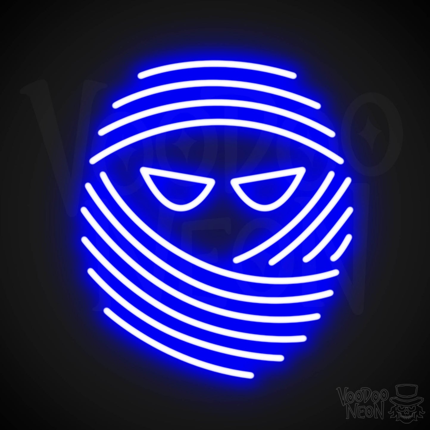 Mummy Neon Sign - Neon Mummy Sign - Color Dark Blue