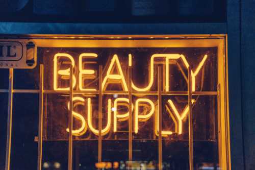 Beauty Supply neon sign