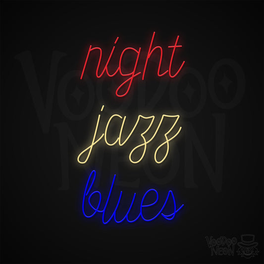 Night Jazz Blues Neon Sign - Multi-Color