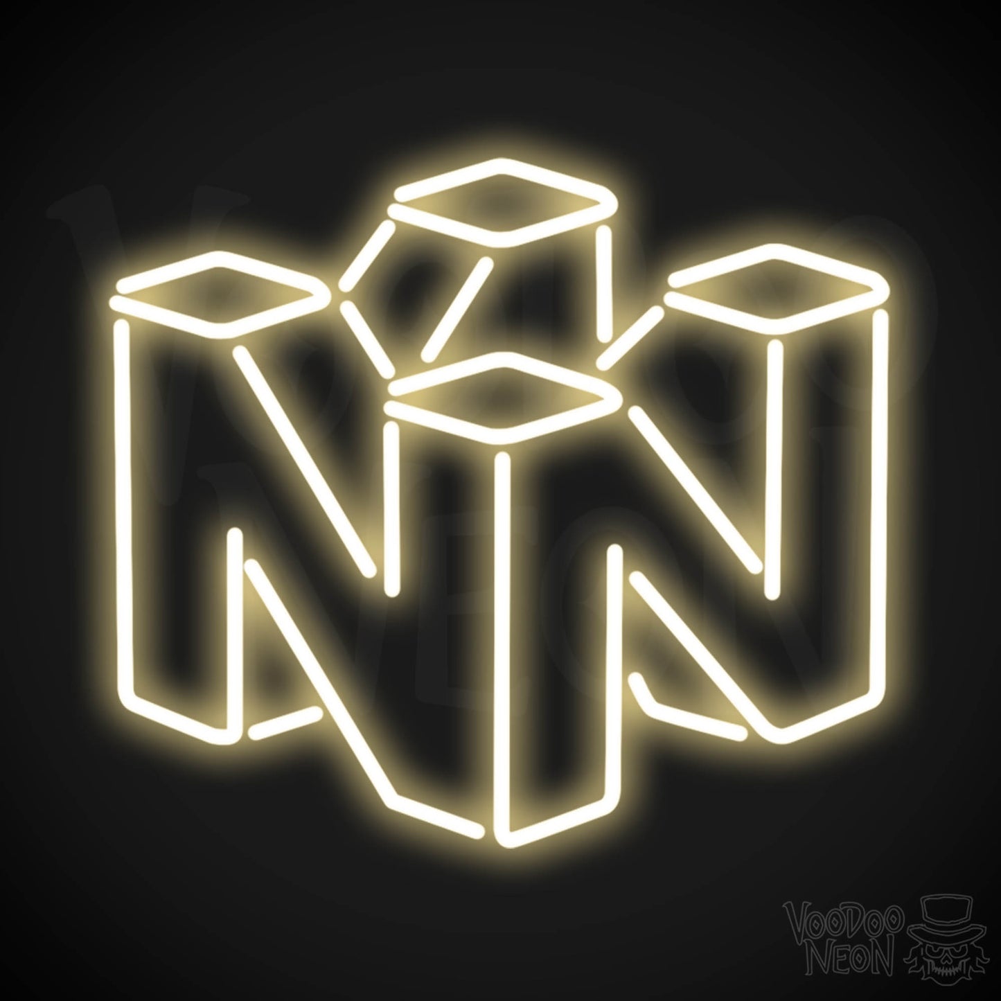 Nintendo Neon Sign - Neon Nintendo Sign - Nintendo Logo Wall Art - Color Warm White