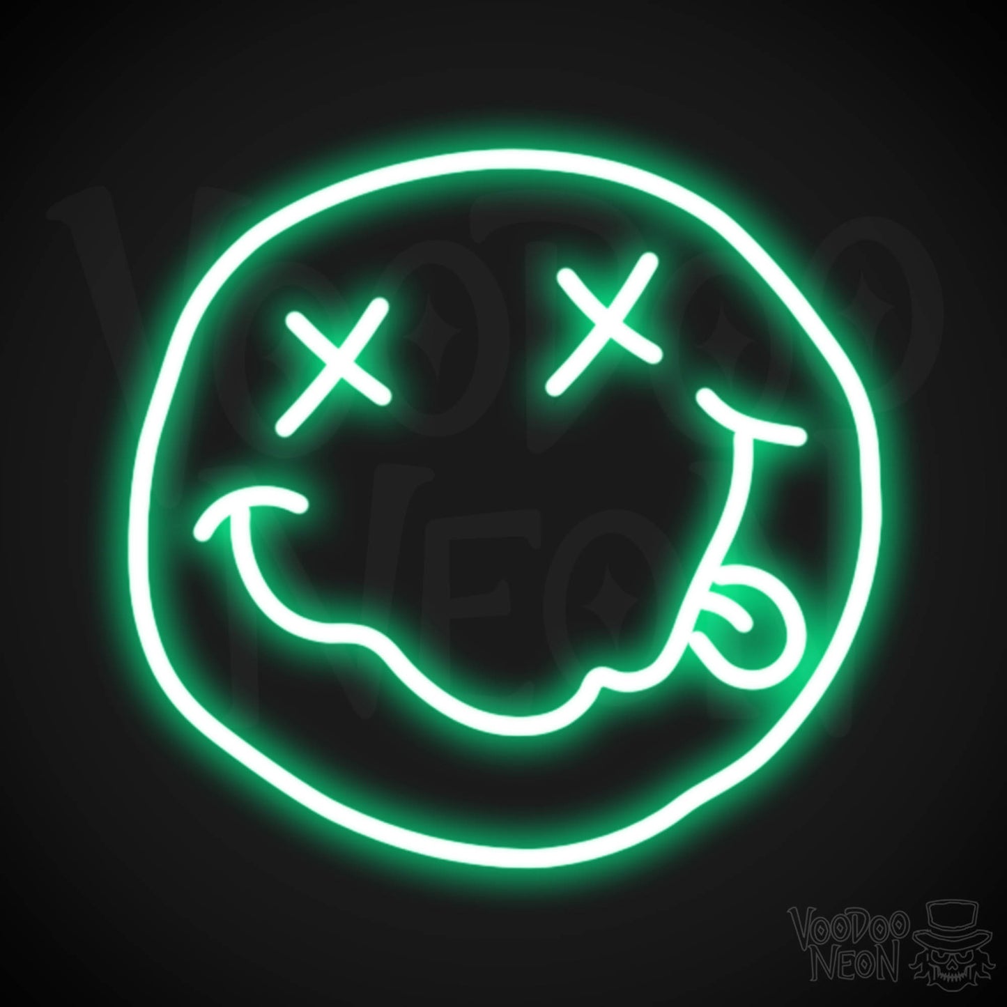 Nirvana Neon Sign - Nirvana Sign - Neon Nirvana Logo Wall Art - Color Green