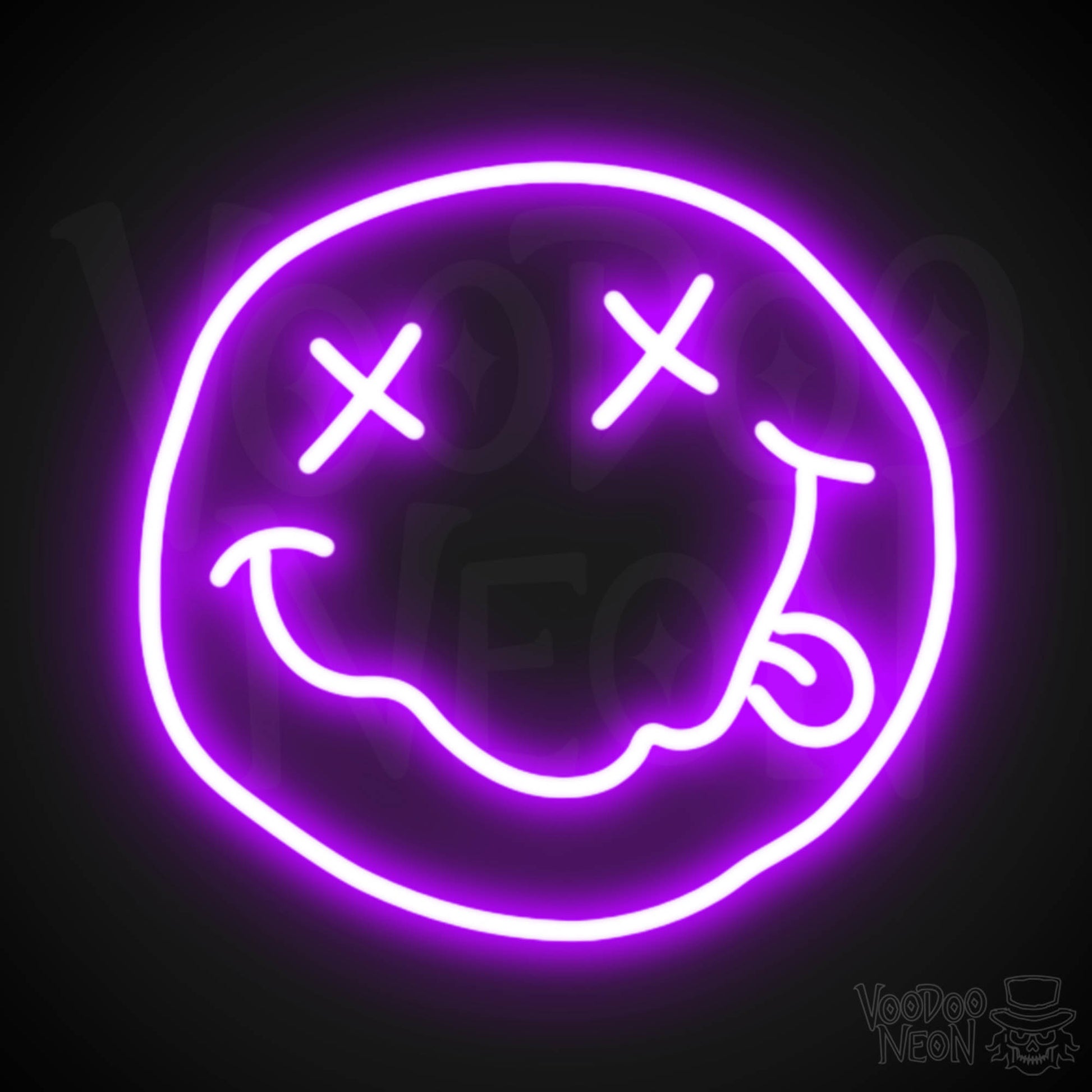 Nirvana Neon Sign - Nirvana Sign - Neon Nirvana Logo Wall Art - Color Purple