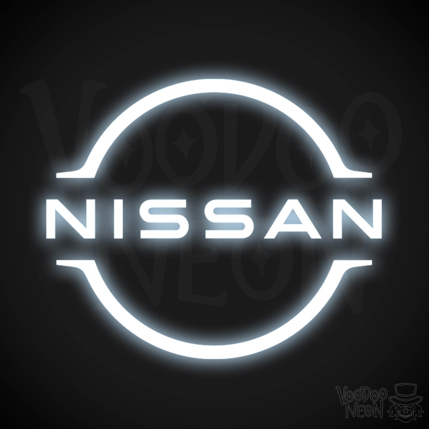 Nissan Neon Sign - Neon Nissan Sign - Nissan Logo Wall Art - Color Cool White