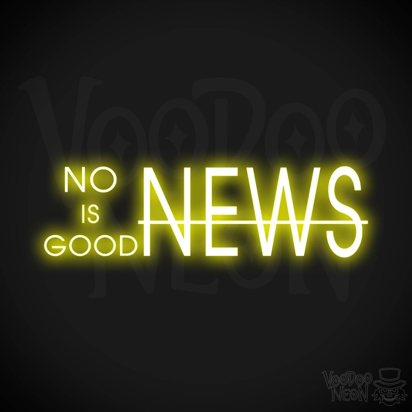 No News Is Good News Neon Sign - No News Is Good News Sign - Color Yellow