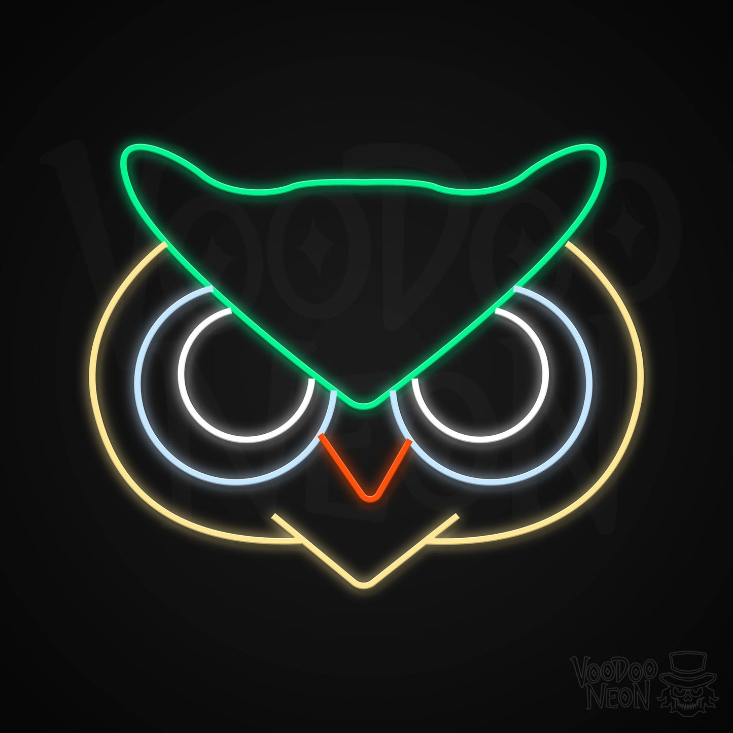 Cute Owl Neon Sign - Multi-Color - Blackwall
