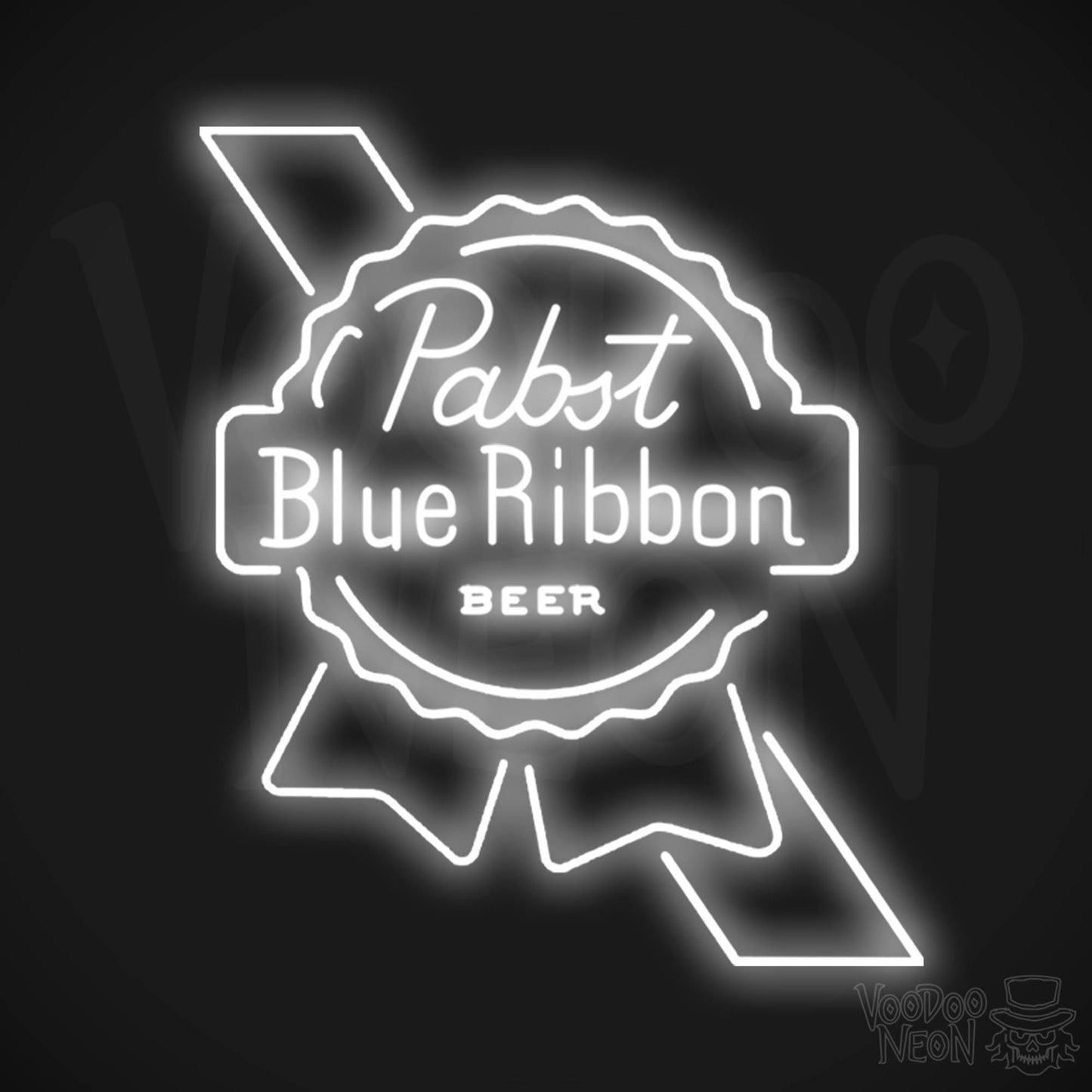 Pabst Blue Ribbon LED Neon - White