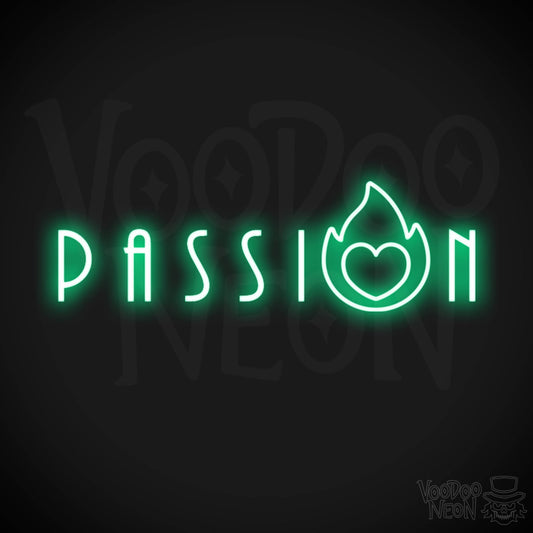Passion Neon Sign - Neon Passion Sign - Color Green