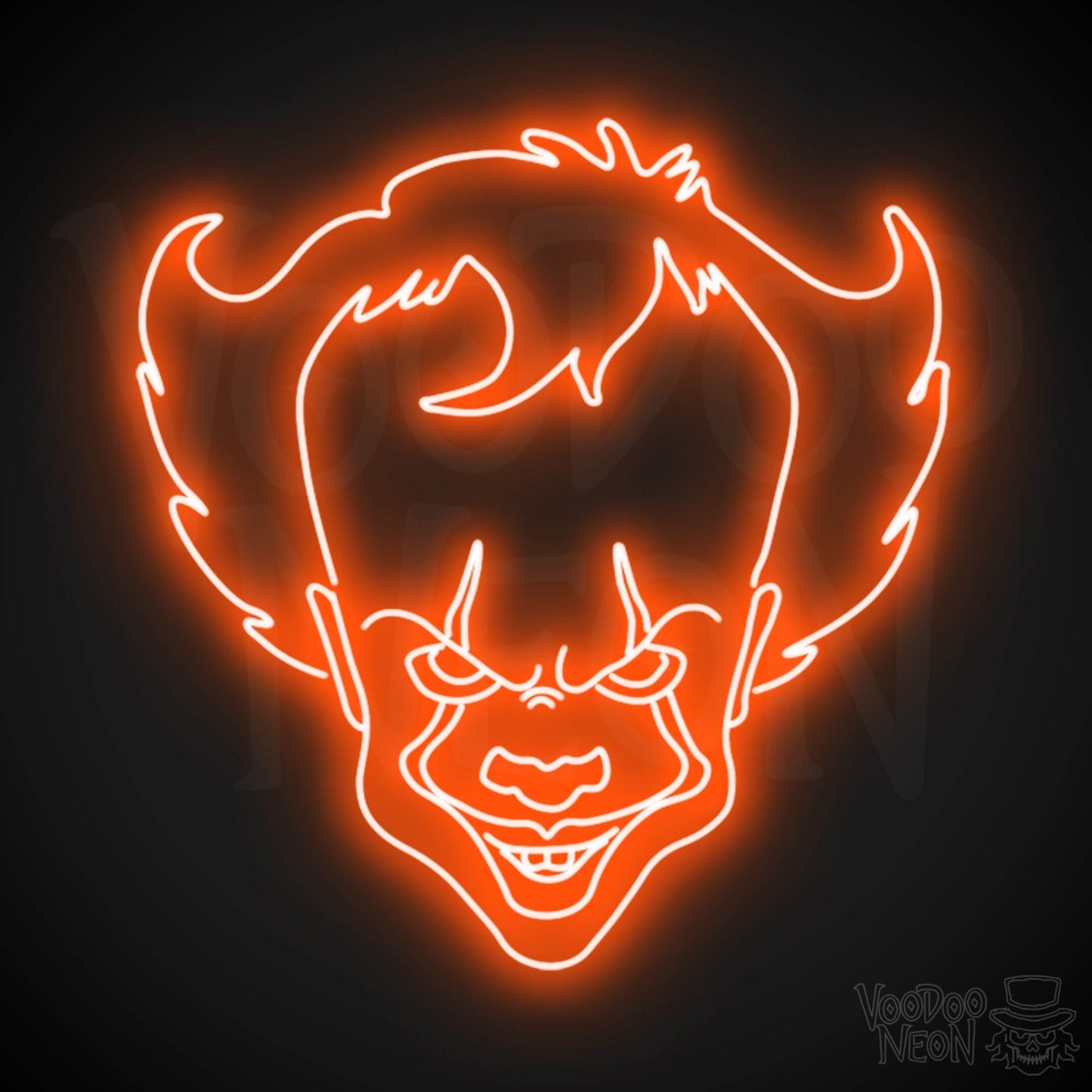 Pennywise Neon Sign - Neon Pennywise Sign - Color Orange