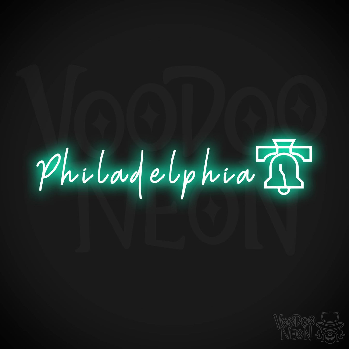 Philadelphia Neon Sign - Neon Philadelphia Sign - LED Signs - Wall Art - Color Light Green