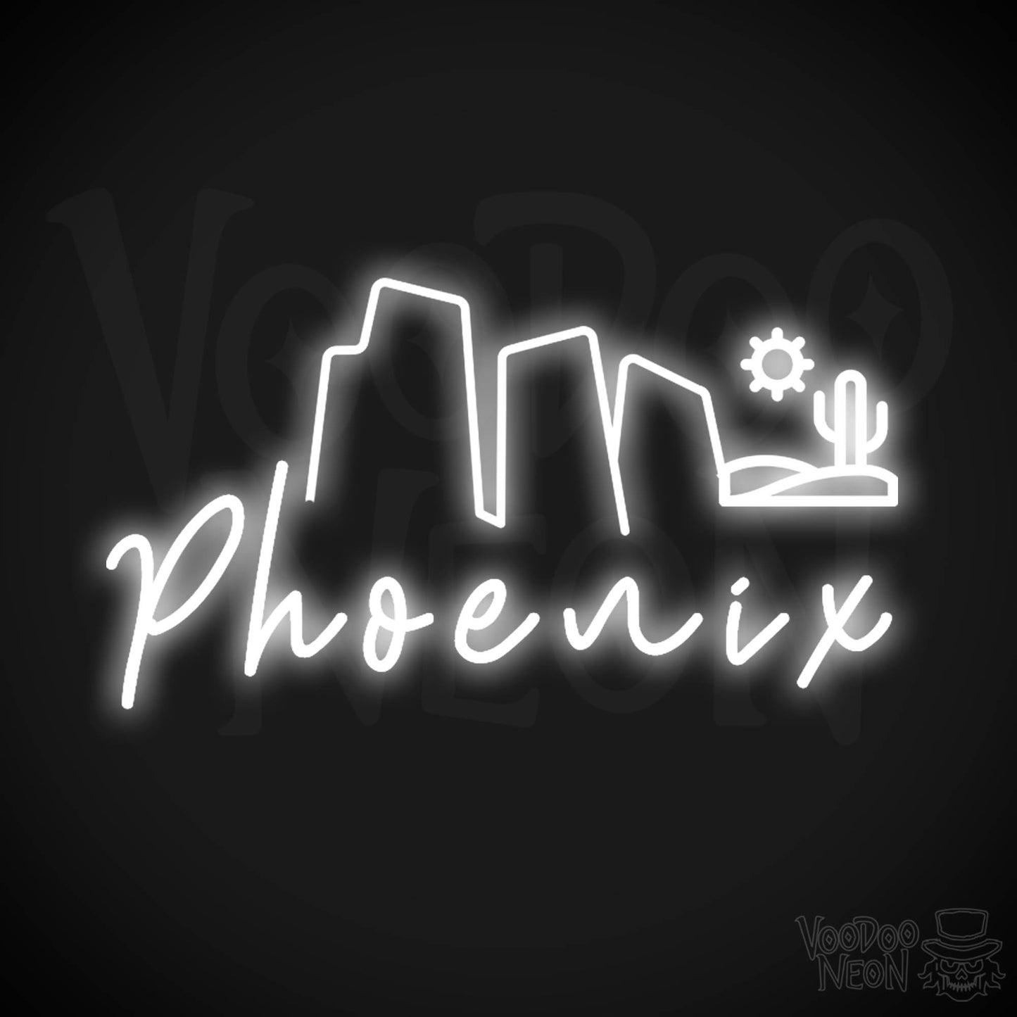 Phoenix Neon Sign - Neon Phoenix Sign - LED Signs - Wall Art - Color White