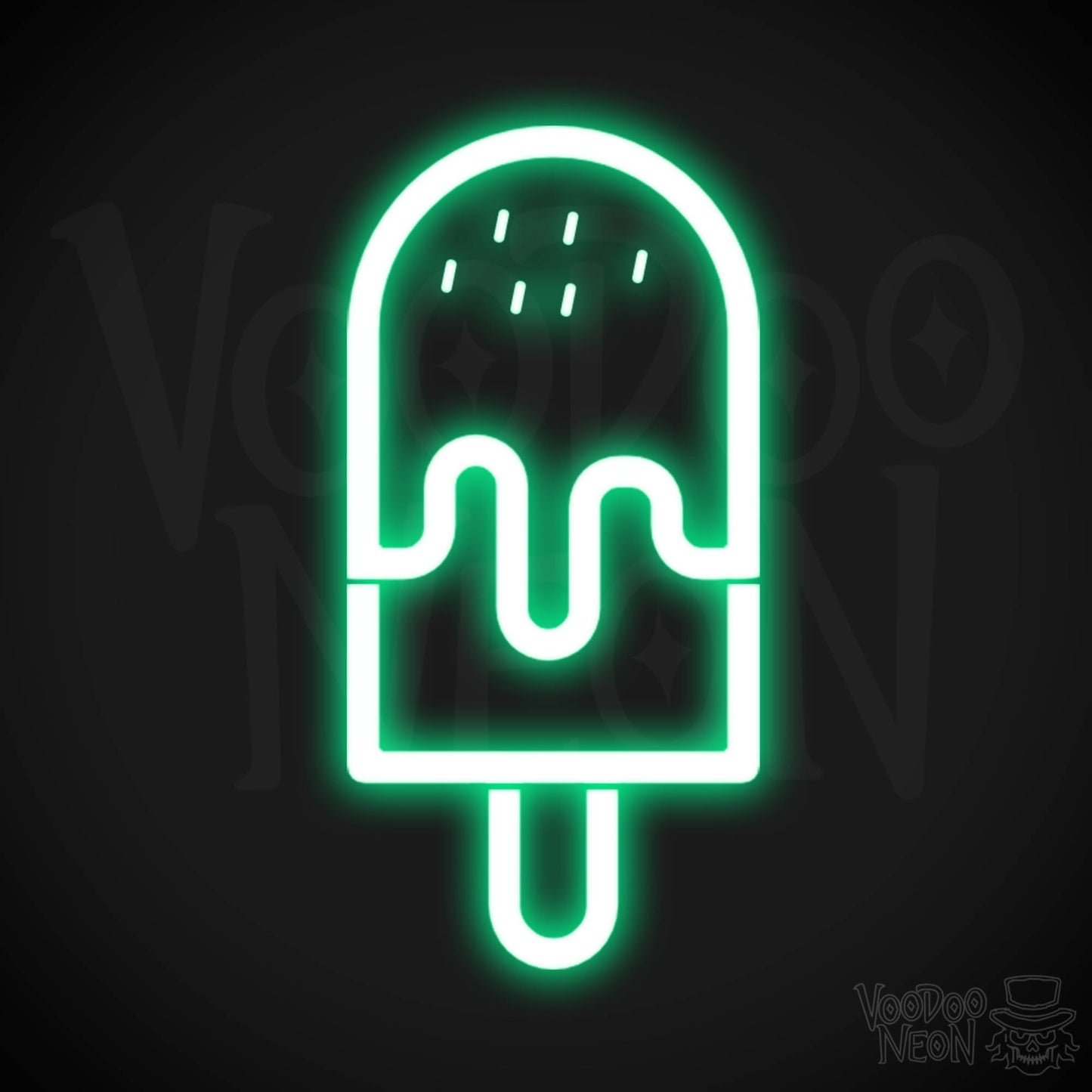 Popsicle Neon Sign - Popsicle Neon Wall Art - Color Green