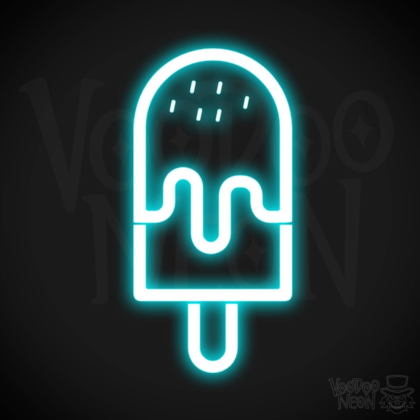 Popsicle Neon Sign - Popsicle Neon Wall Art - Color Ice Blue