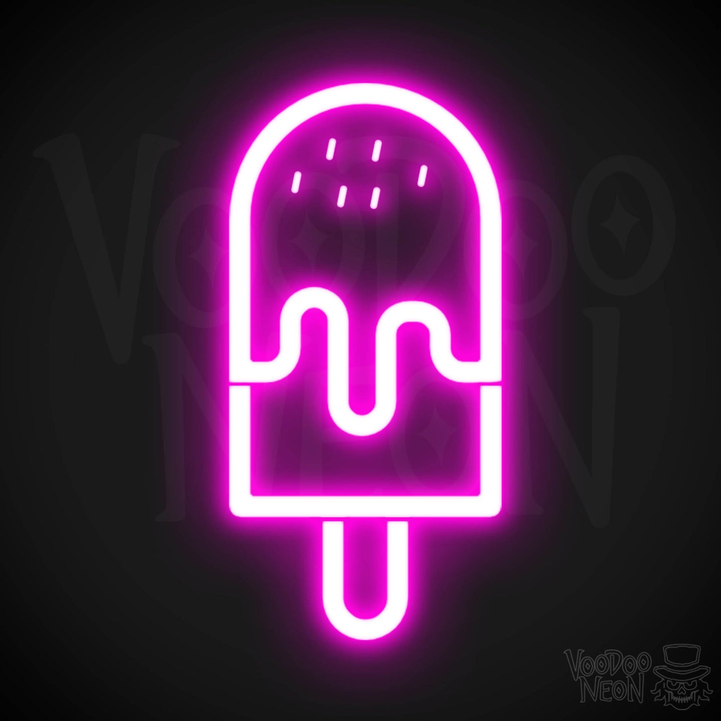 Popsicle Neon Sign - Popsicle Neon Wall Art - Color Pink