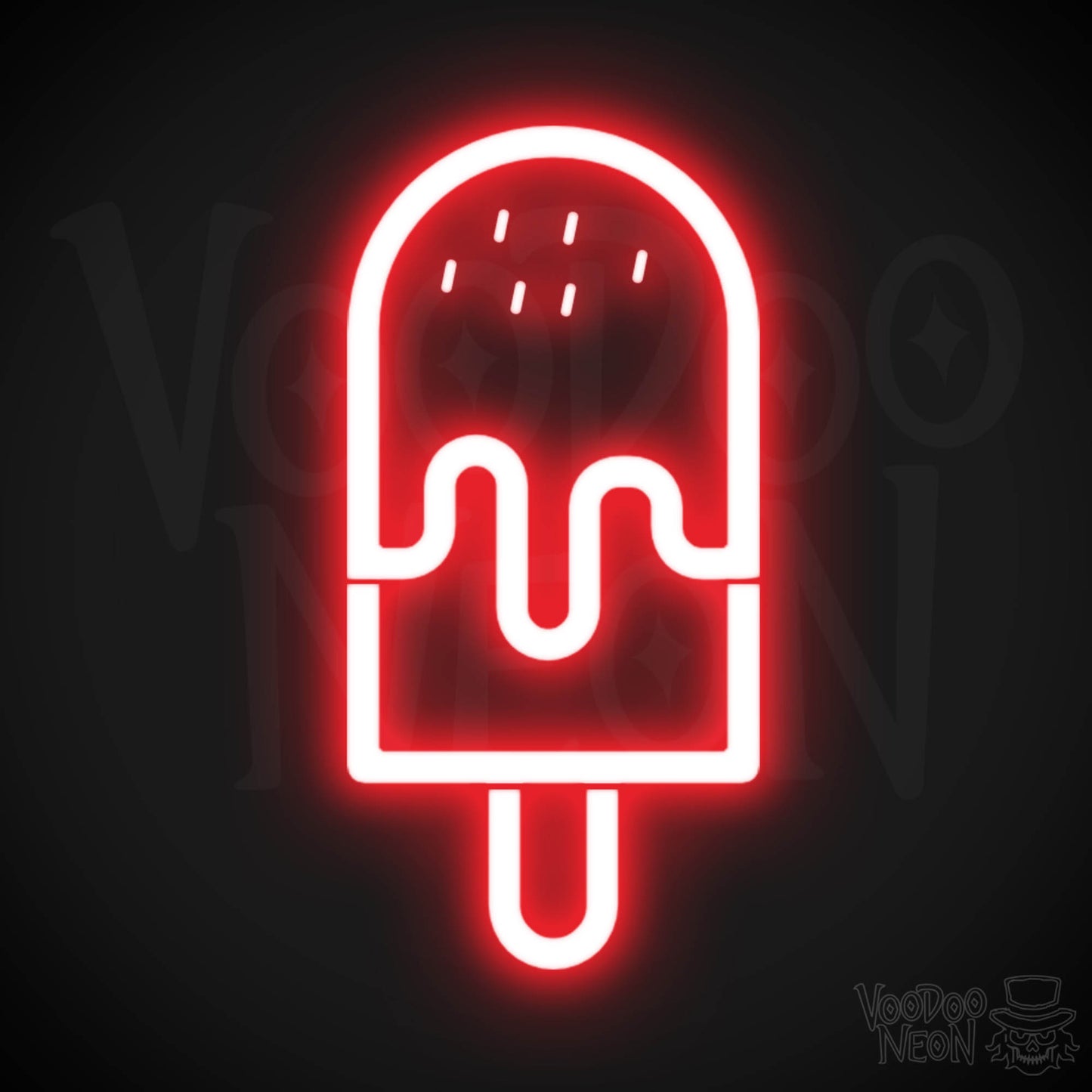 Popsicle Neon Sign - Popsicle Neon Wall Art - Color Red