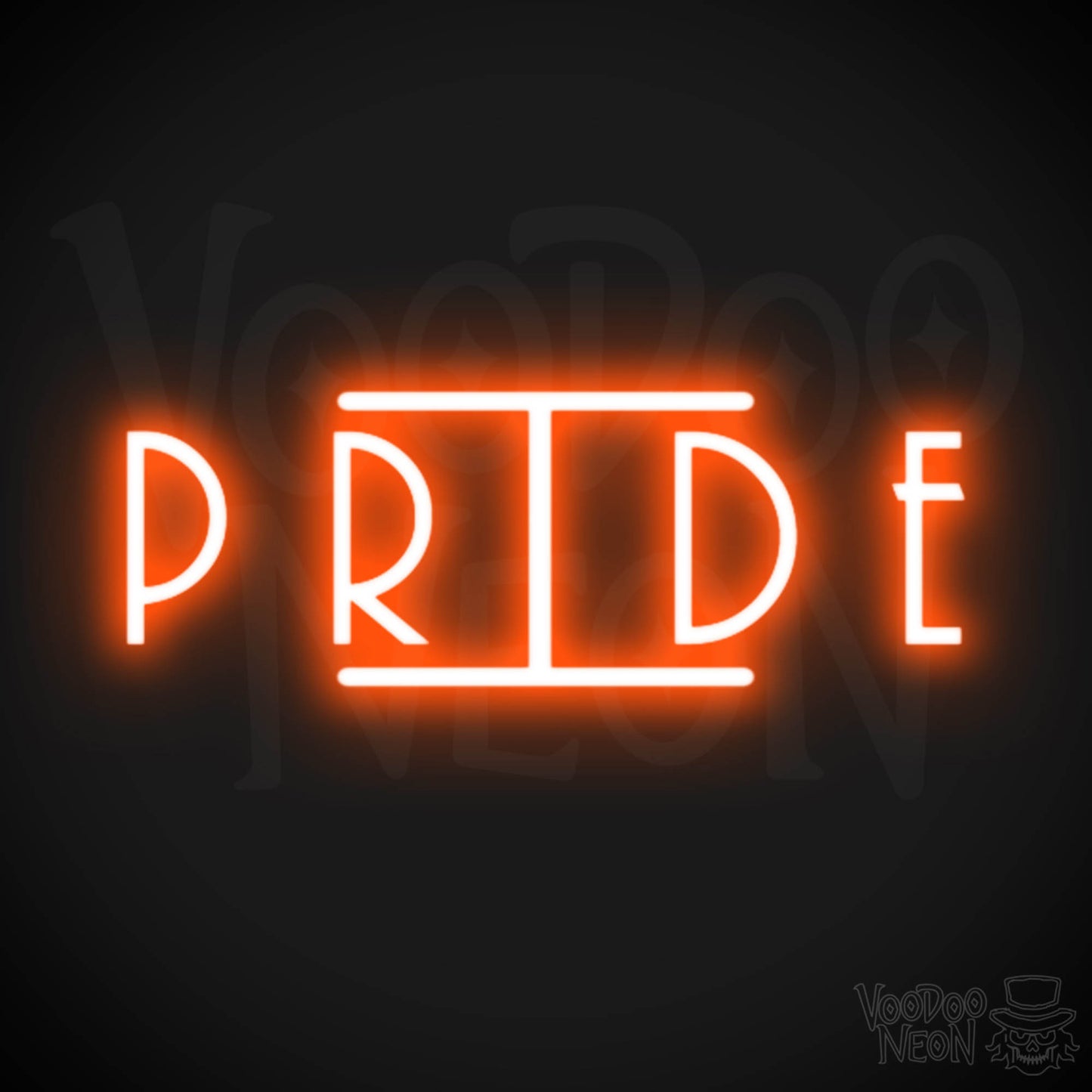 Pride Neon Sign - Neon Pride Sign - Color Orange