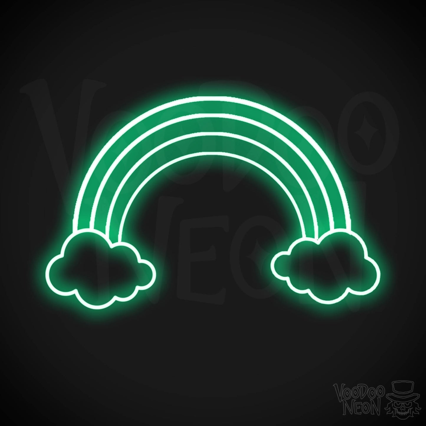 Neon Rainbow Sign - Rainbow Neon Sign - Rainbow LED Wall Art - Color Green