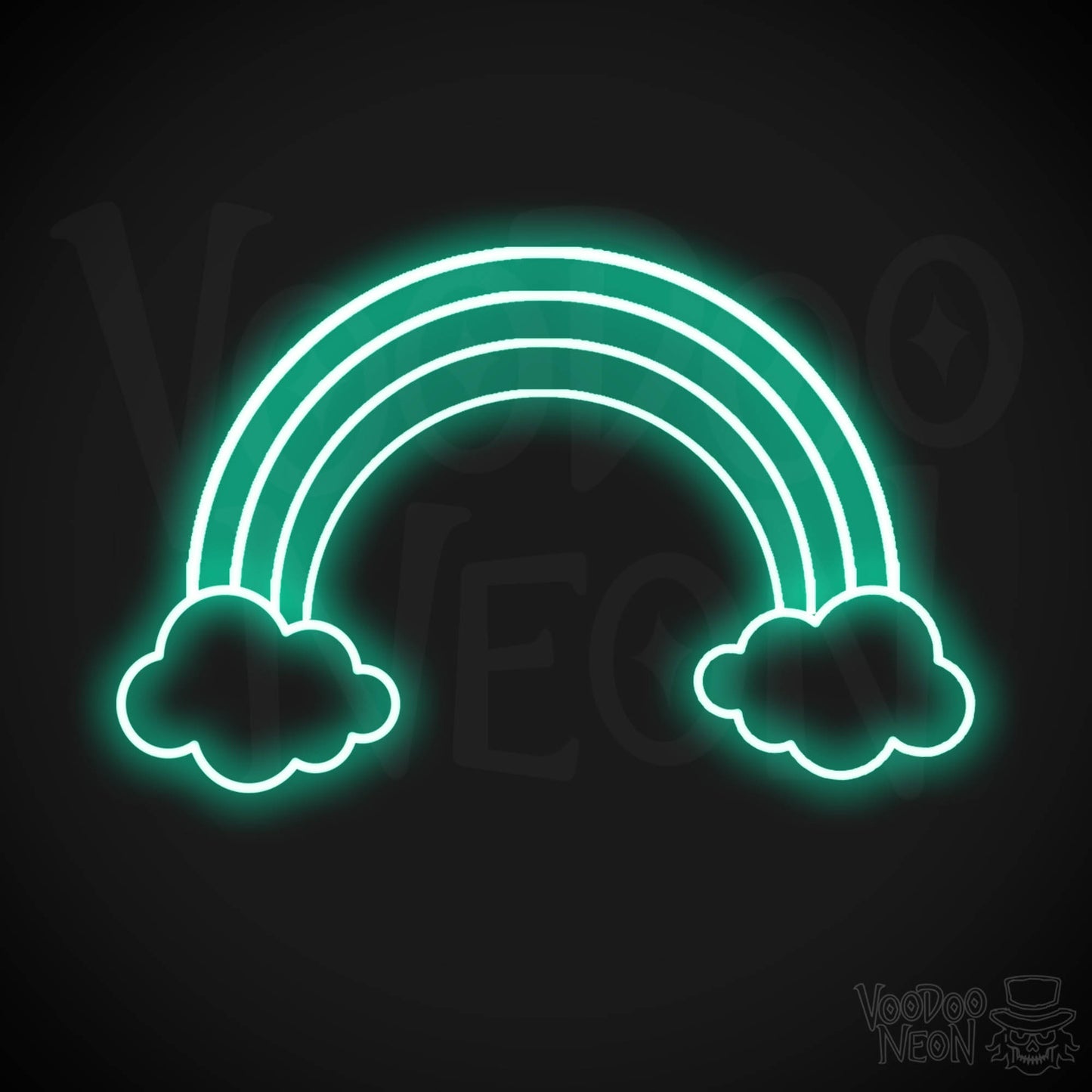 Neon Rainbow Sign - Rainbow Neon Sign - Rainbow LED Wall Art - Color Light Green