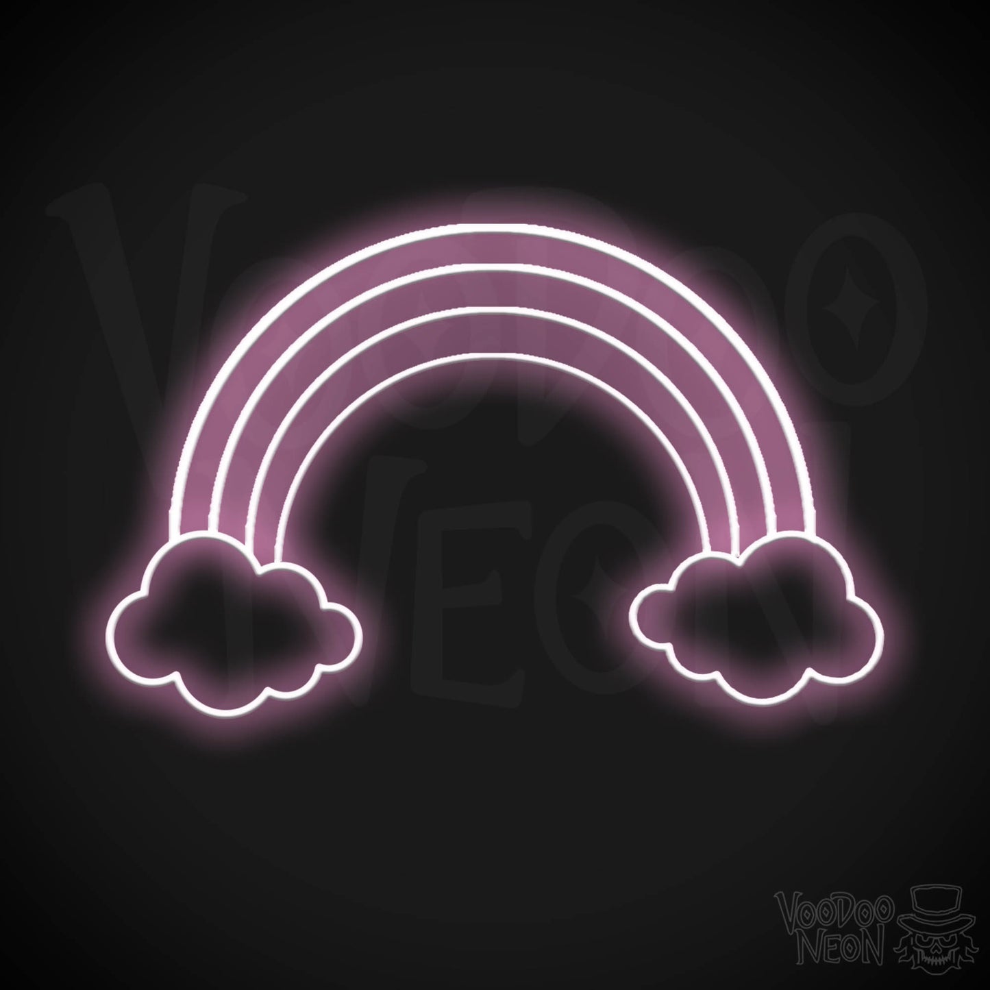 Neon Rainbow Sign - Rainbow Neon Sign - Rainbow LED Wall Art - Color Light Pink