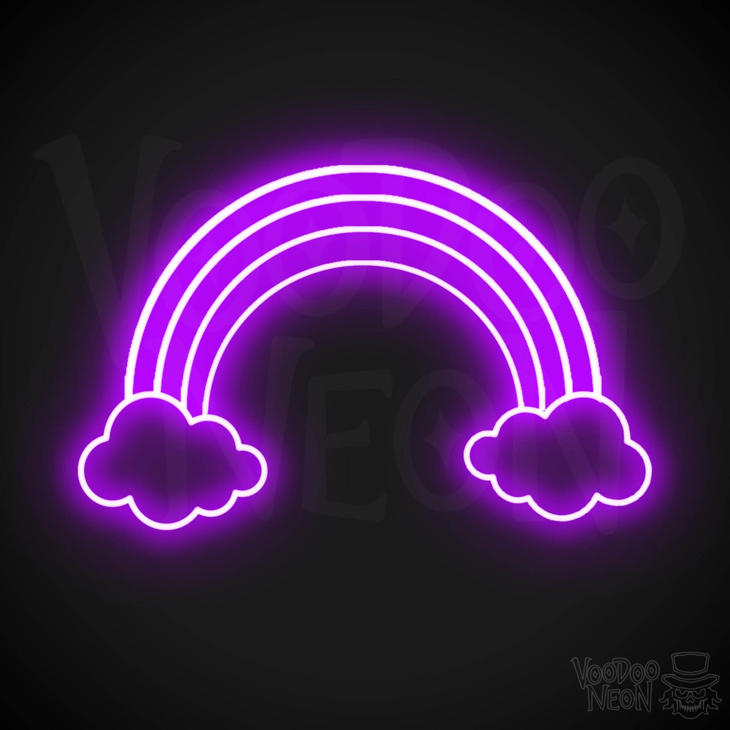 Neon Rainbow Sign - Rainbow Neon Sign - Rainbow LED Wall Art - Color Purple