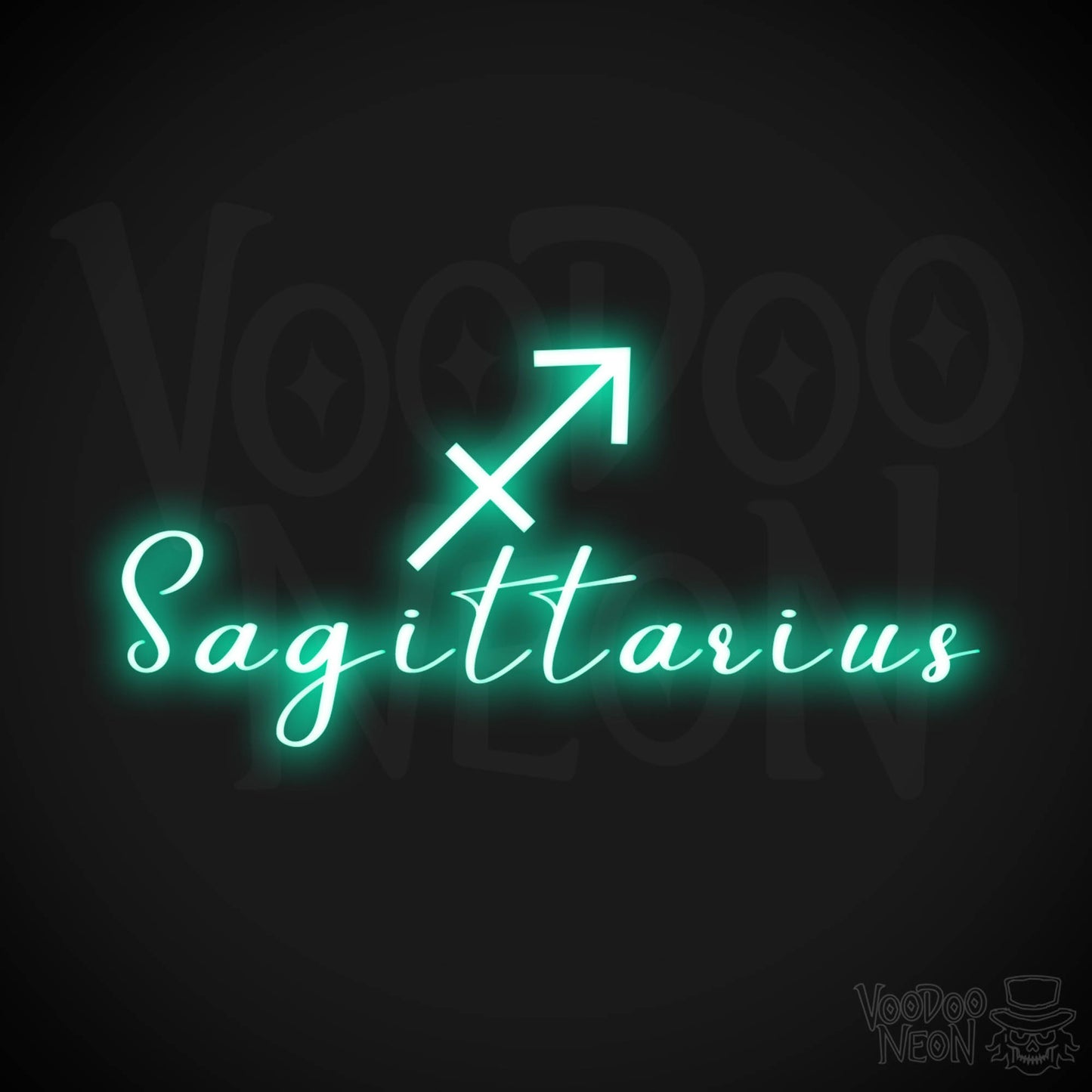 Sagittarius Neon Sign - Neon Sagittarius Sign - Sagittarius Symbol - Neon Wall Art - Color Light Green