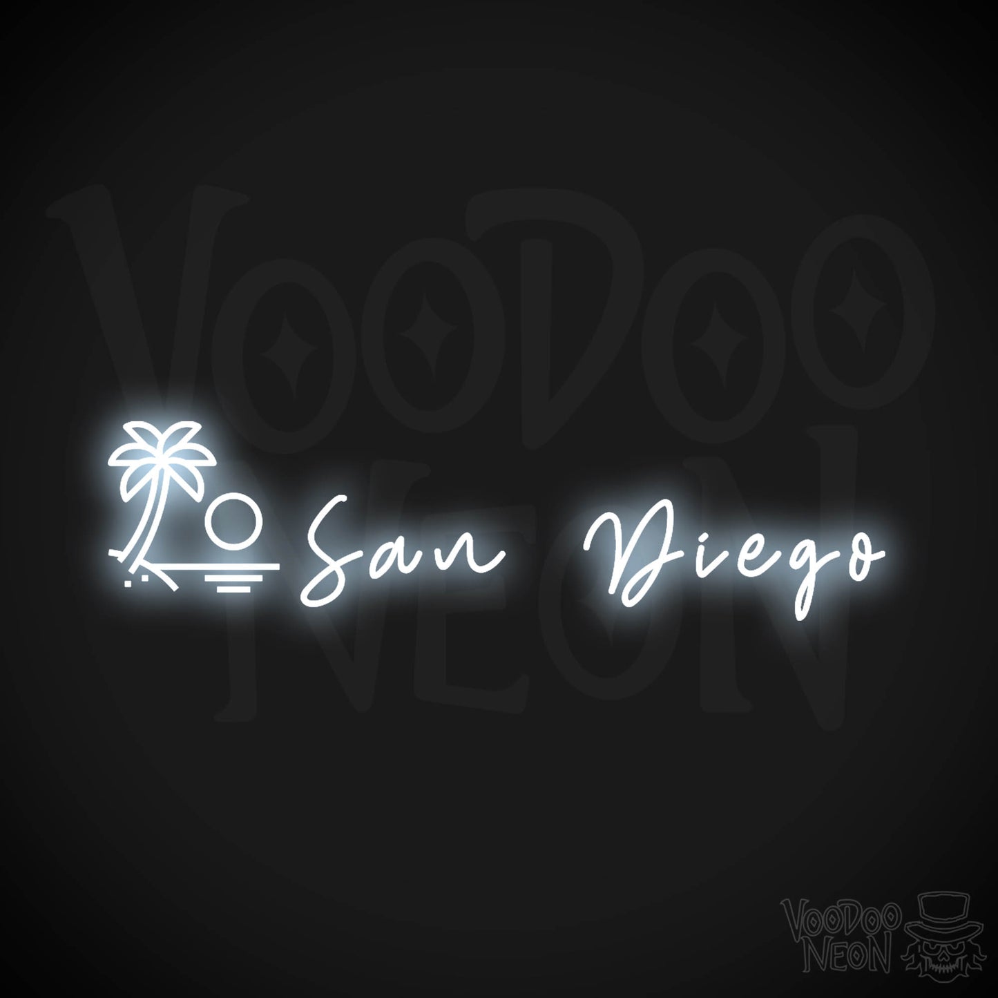 San Diego Neon Sign - Neon San Diego Sign - LED Signs - Wall Art - Color Cool White