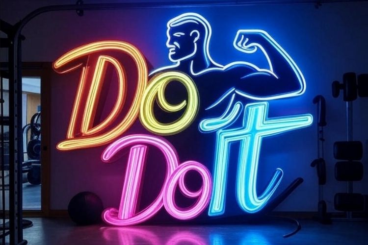 Home gym neon signs
