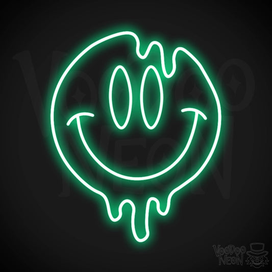 Smile Neon Sign - Neon Smile Sign - Neon Wall Art - Color Green