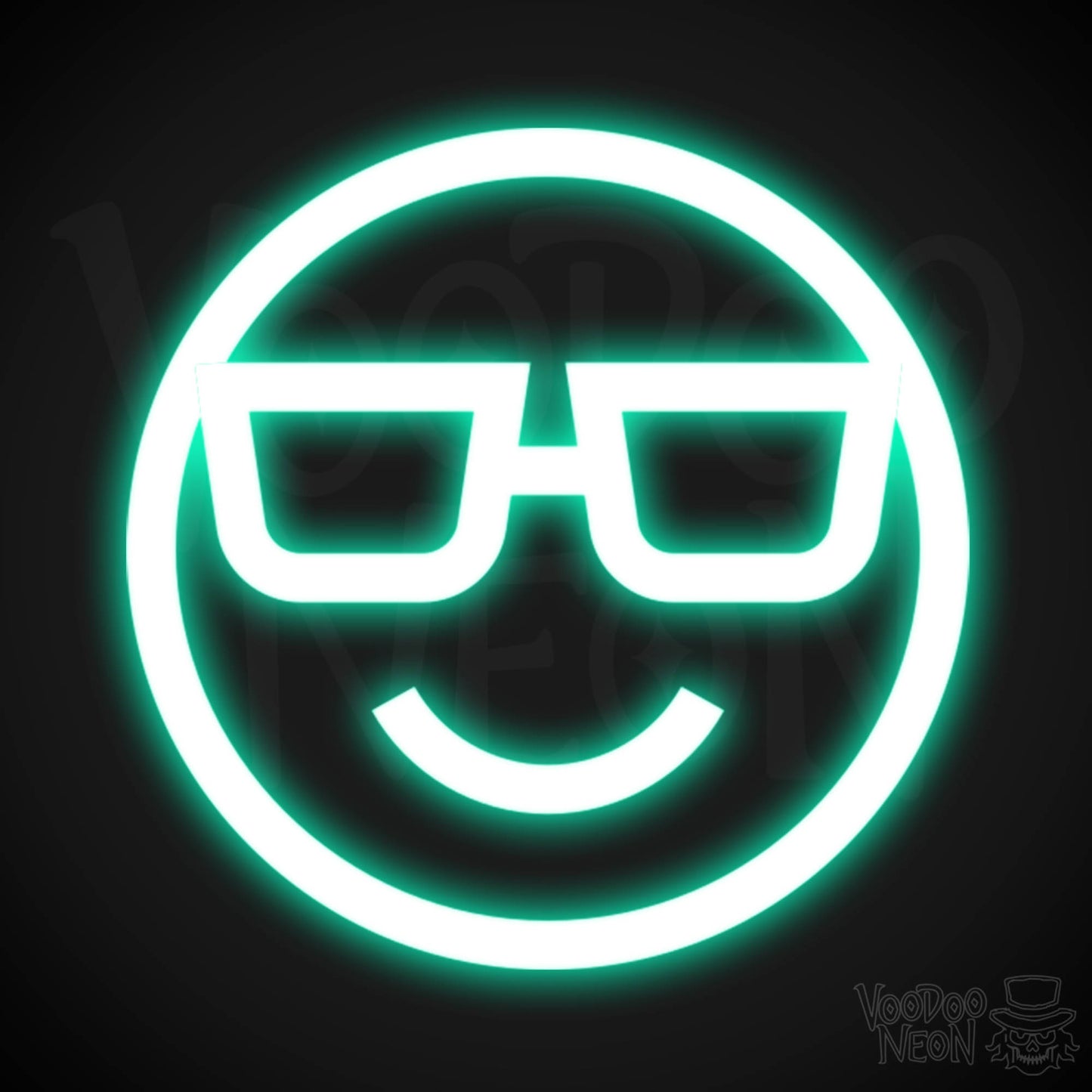 Neon Smiley Face - Smiley Face Neon Sign - LED Wall Art - Color Light Green