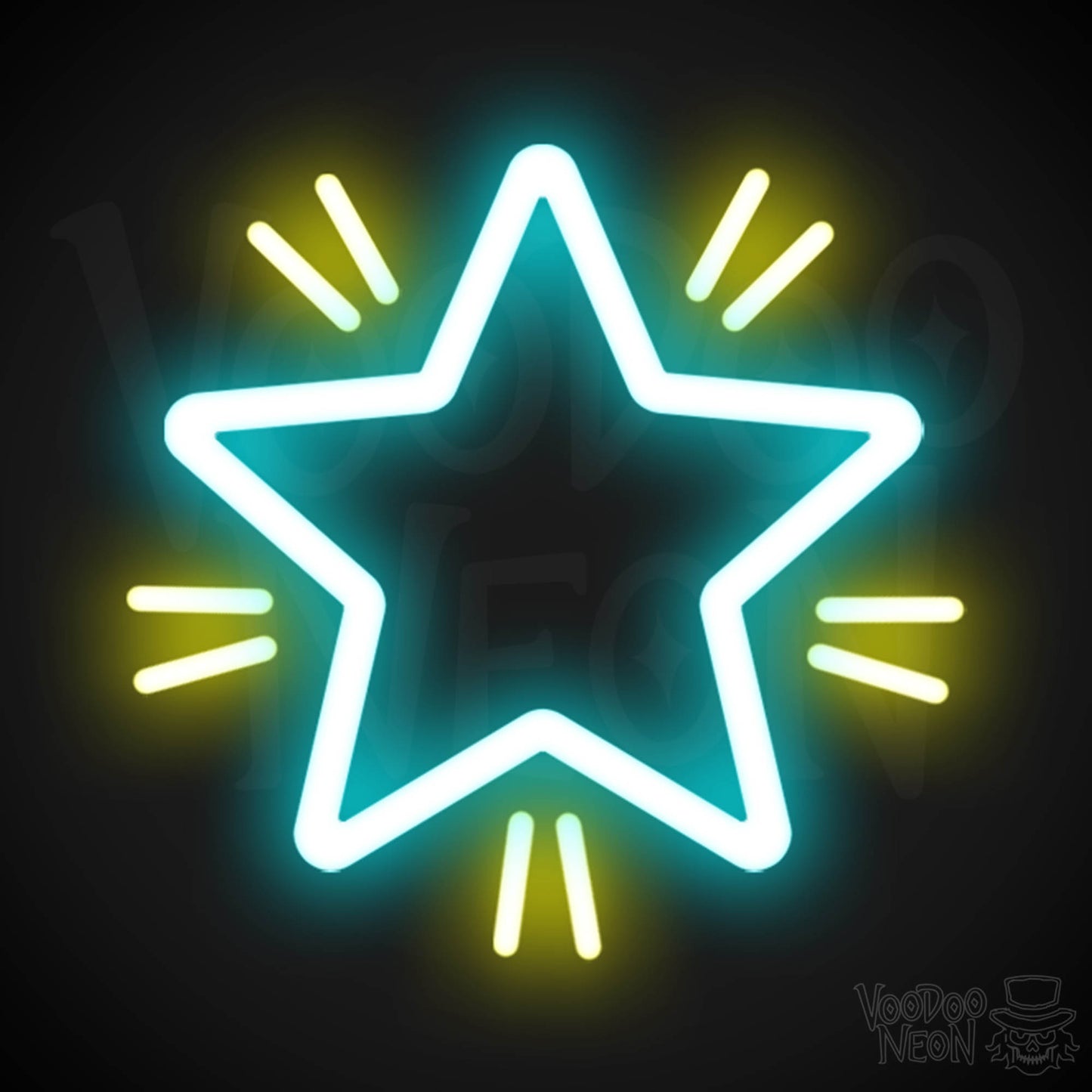 Star Neon Sign - Neon Star Sign - Star LED Wall Art - Color Multi-Color