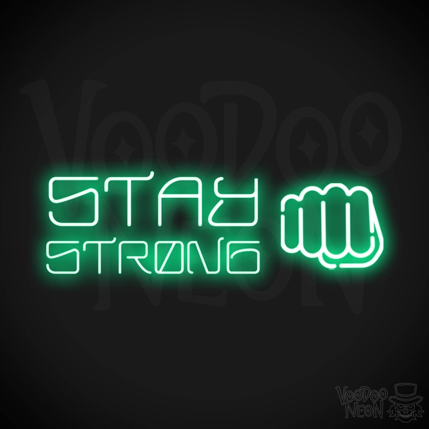 Stay Strong Neon Sign - Neon Stay Strong Sign - LED Gym Sign - Color Green