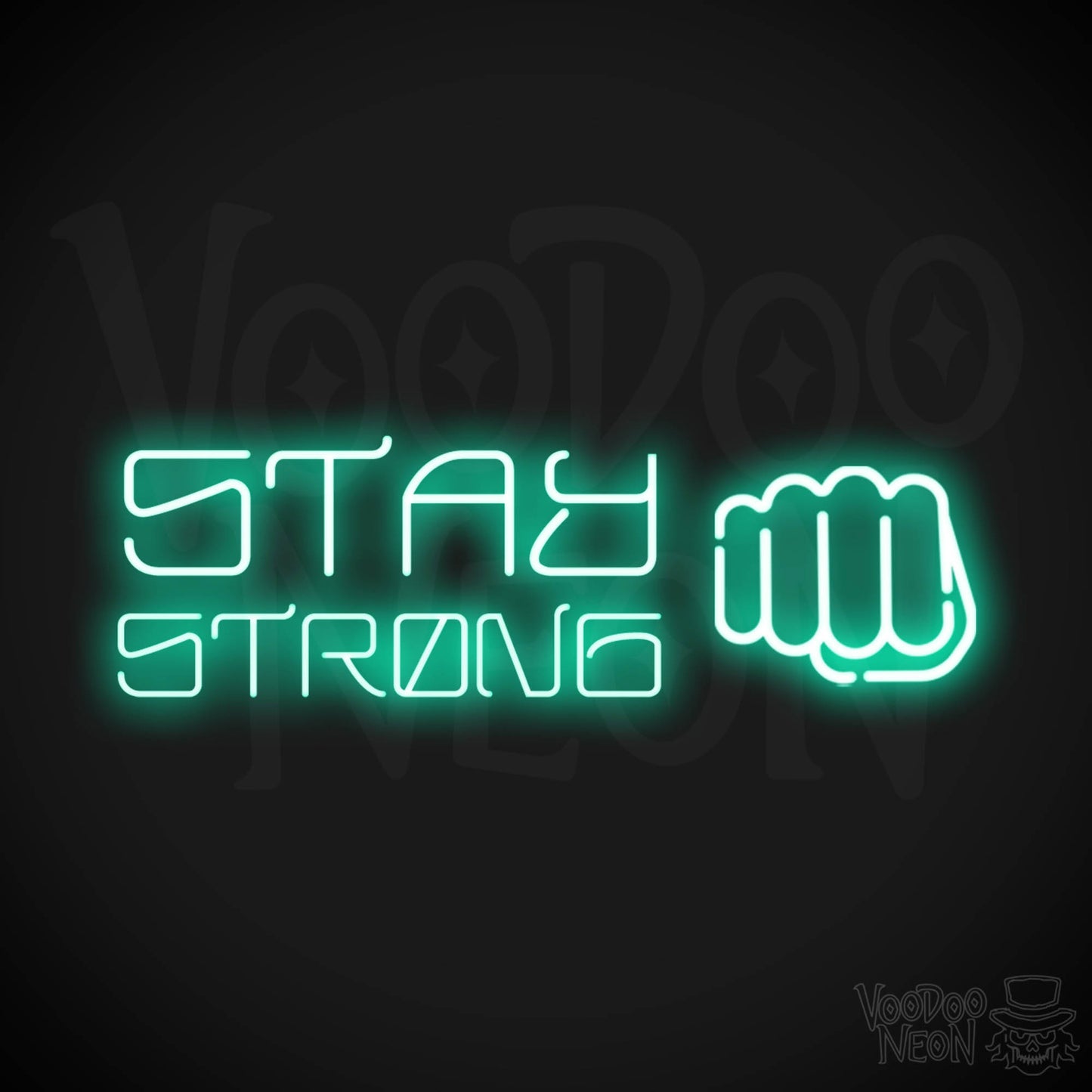 Stay Strong Neon Sign - Neon Stay Strong Sign - LED Gym Sign - Color Light Green