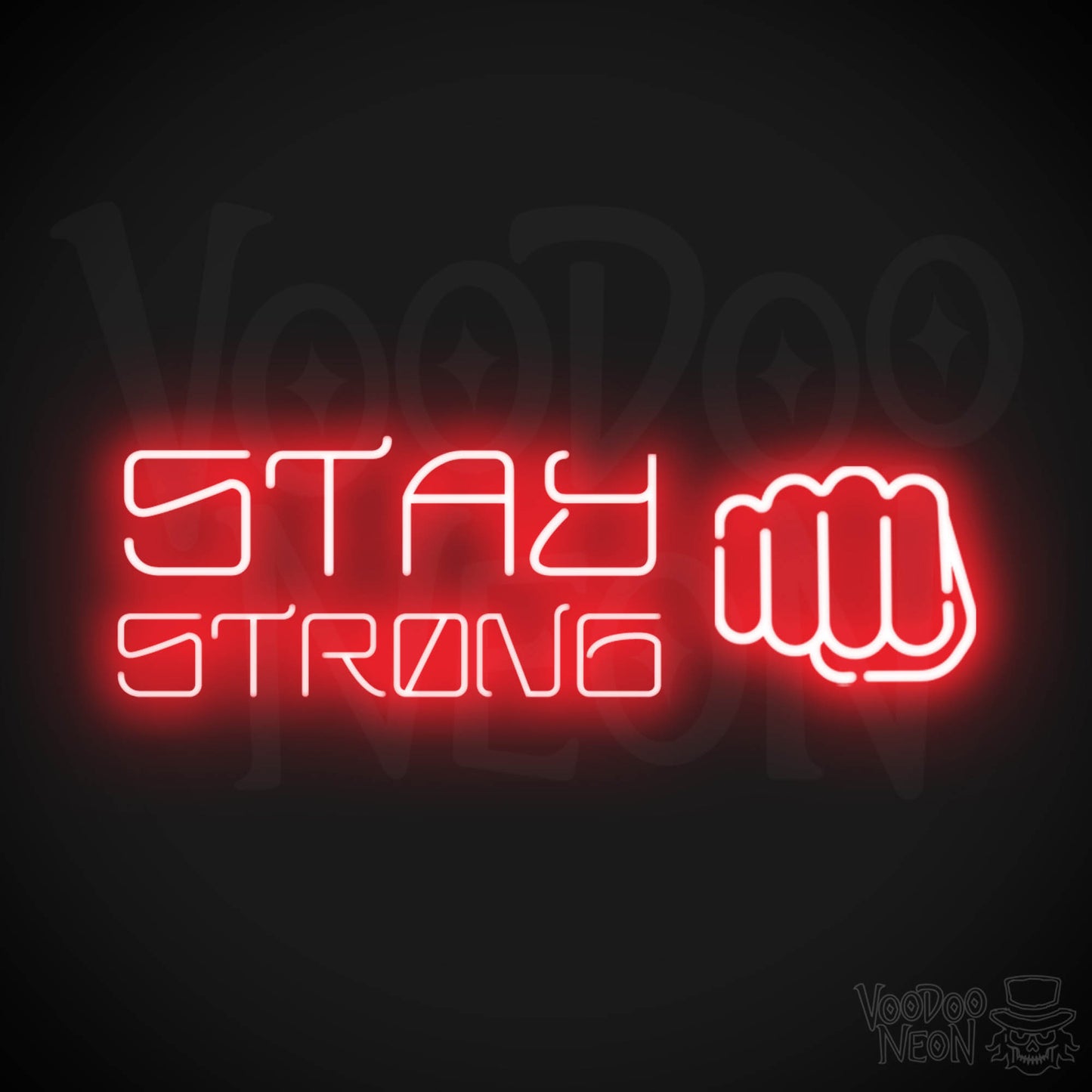 Stay Strong Neon Sign - Neon Stay Strong Sign - LED Gym Sign - Color Red