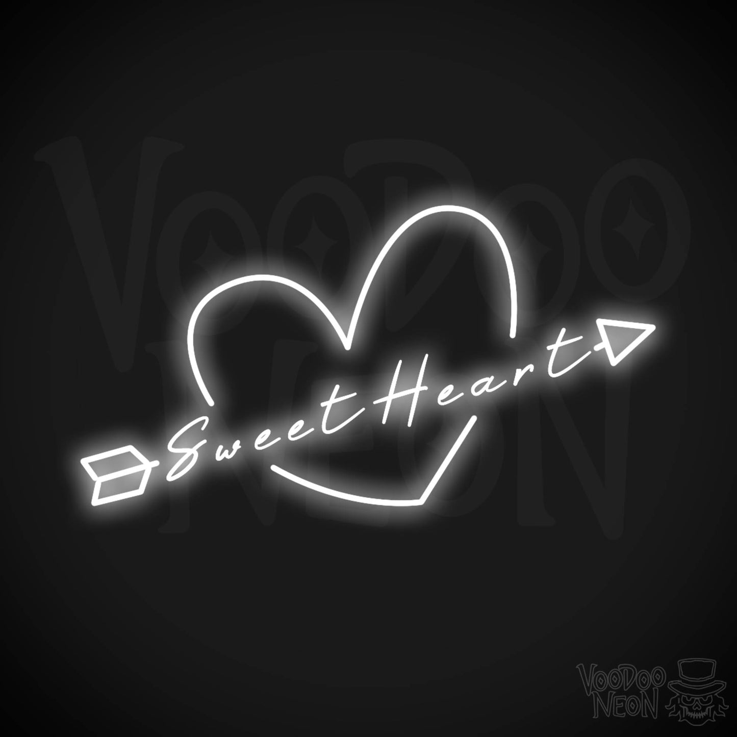 Sweet Heart Neon Sign - Neon Sweet Heart Sign - LED Sign - Color White