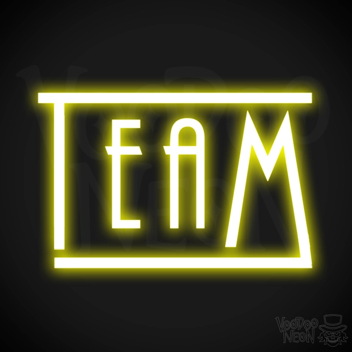 Team Neon Sign - Neon Team Sign - Color Yellow