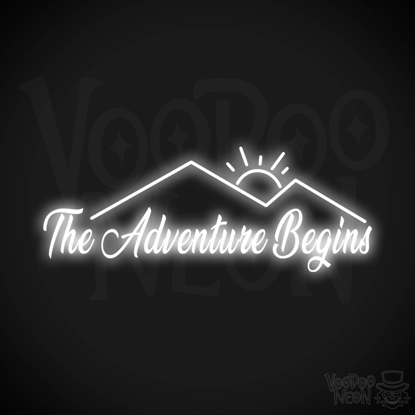 The Adventure Begins Neon Sign - Neon The Adventure Begins Sign - Color White