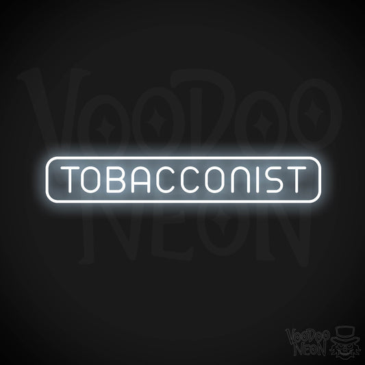 Tobacconist Neon Sign - Cool White