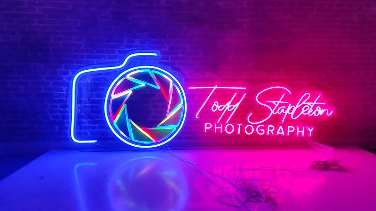 Load video: Video of Todd Stapleton neon sign