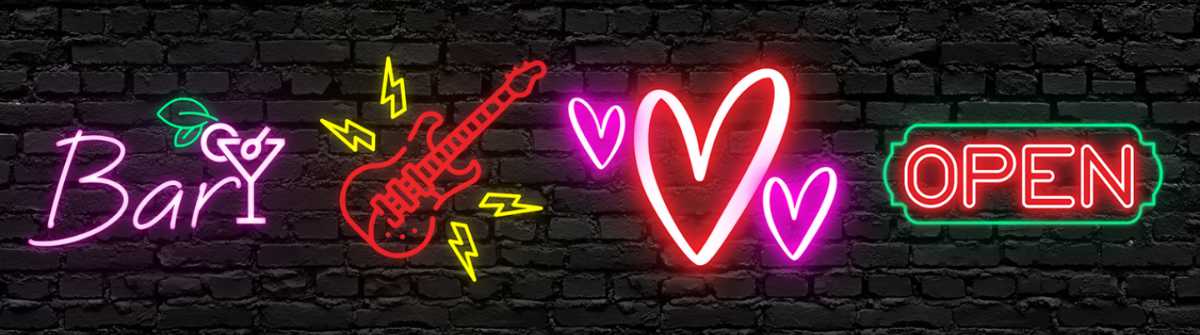 Various neon sign concepts and ideas