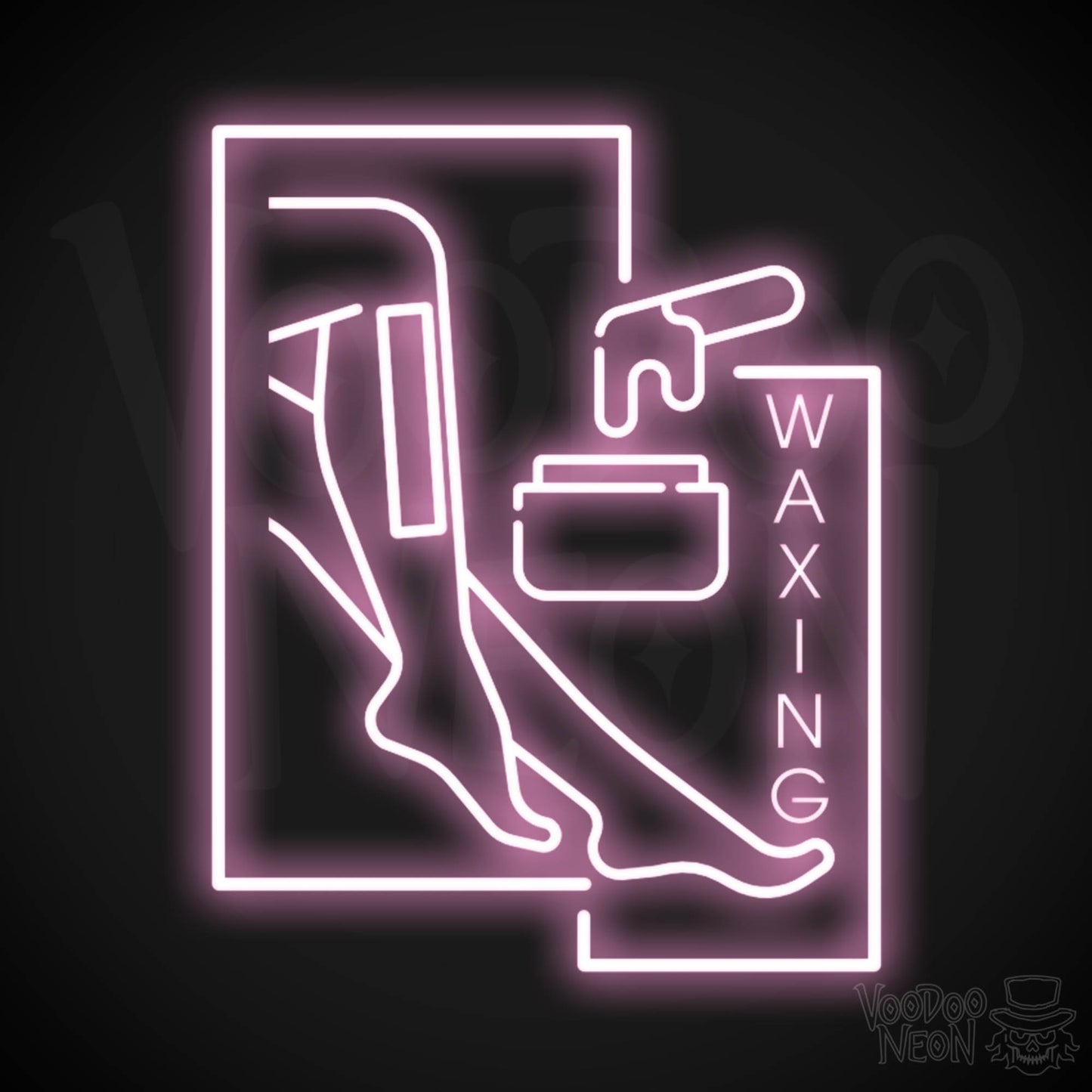 Waxing Neon Sign - Waxing Sign - Neon Waxing Salon Wall Art - Color Light Pink